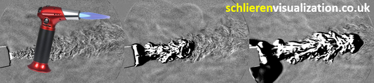 Schlieren Visualization | Combustion | Ignition and Flame Growth of a Flame Torch
