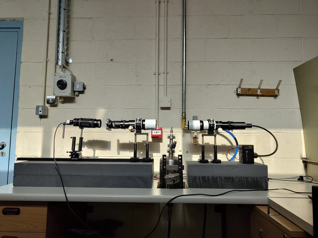 A Luftvis 60mm in-line schlieren system is installed at SETU Ireland
